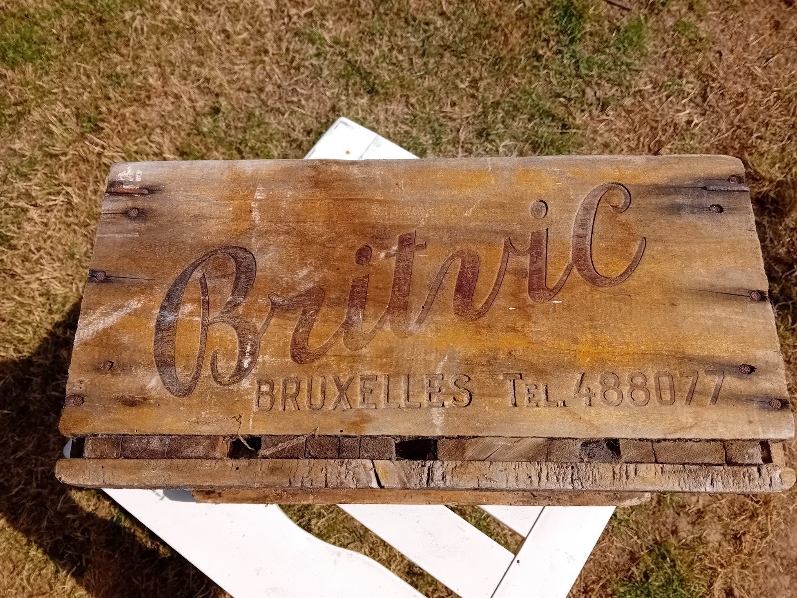TE KOOP VINTAGE HOUTEN KRAT, Ophalen