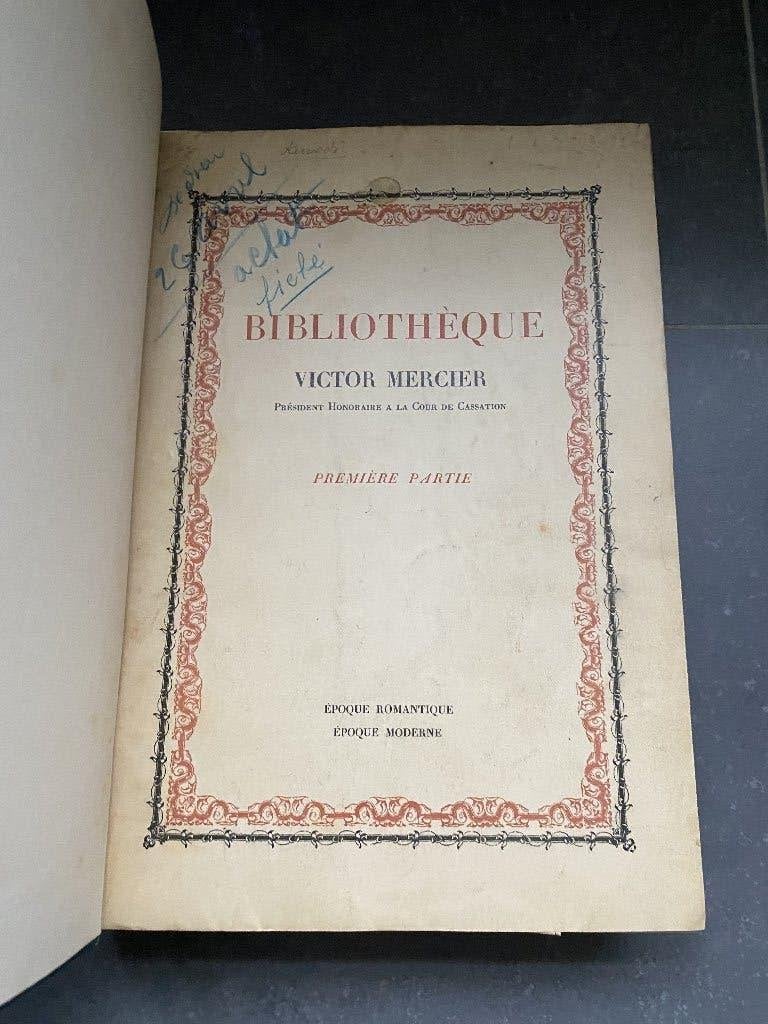 BIBLIOTHÈQUE VICTOR MERCIER Paris Ader  Carteret 1937  2 vol, Enlèvement ou Envoi