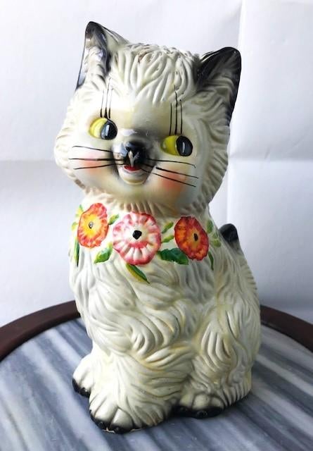 Kattenbeeld porselein H 25 vintage😻💑😍🎁👌, Antiek en Kunst, Kunst | Beelden en Houtsnijwerken, Beeld, Steen of Keramiek, Zoogdier