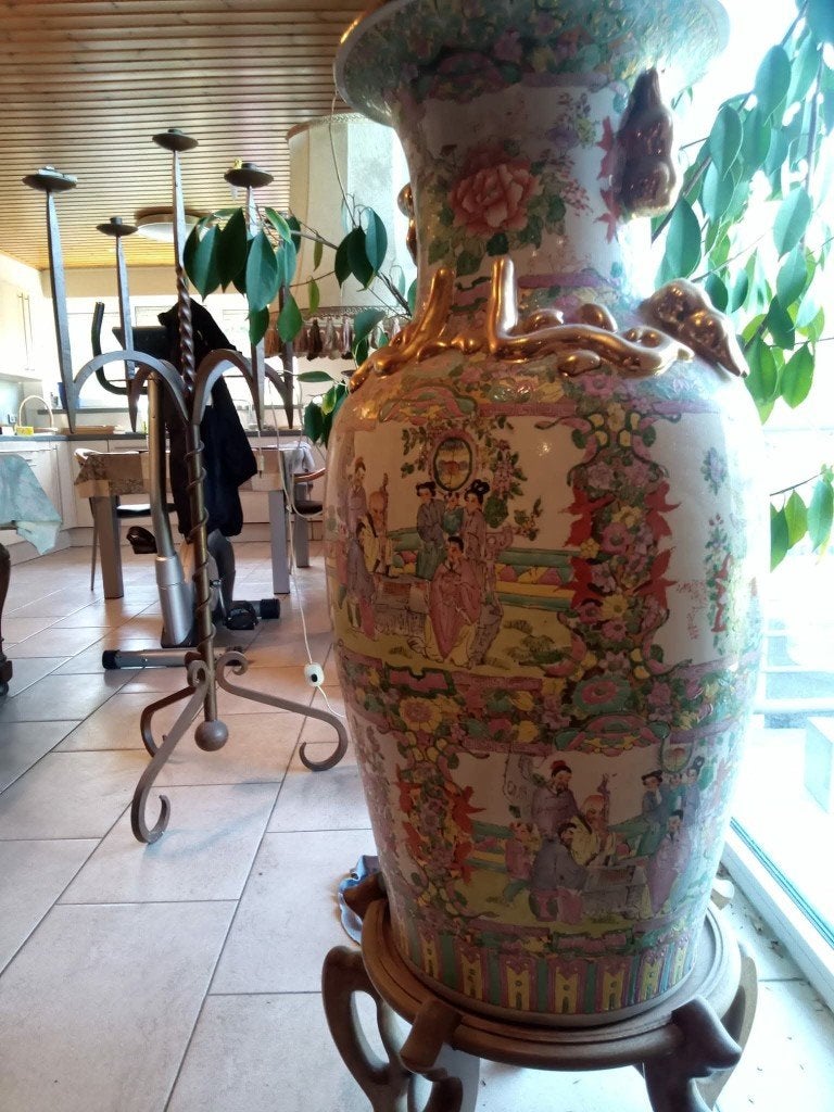 Prachtige decoratieve vazen en lampen – unieke stukken, Enlèvement, Utilisé, Rouge, Verre