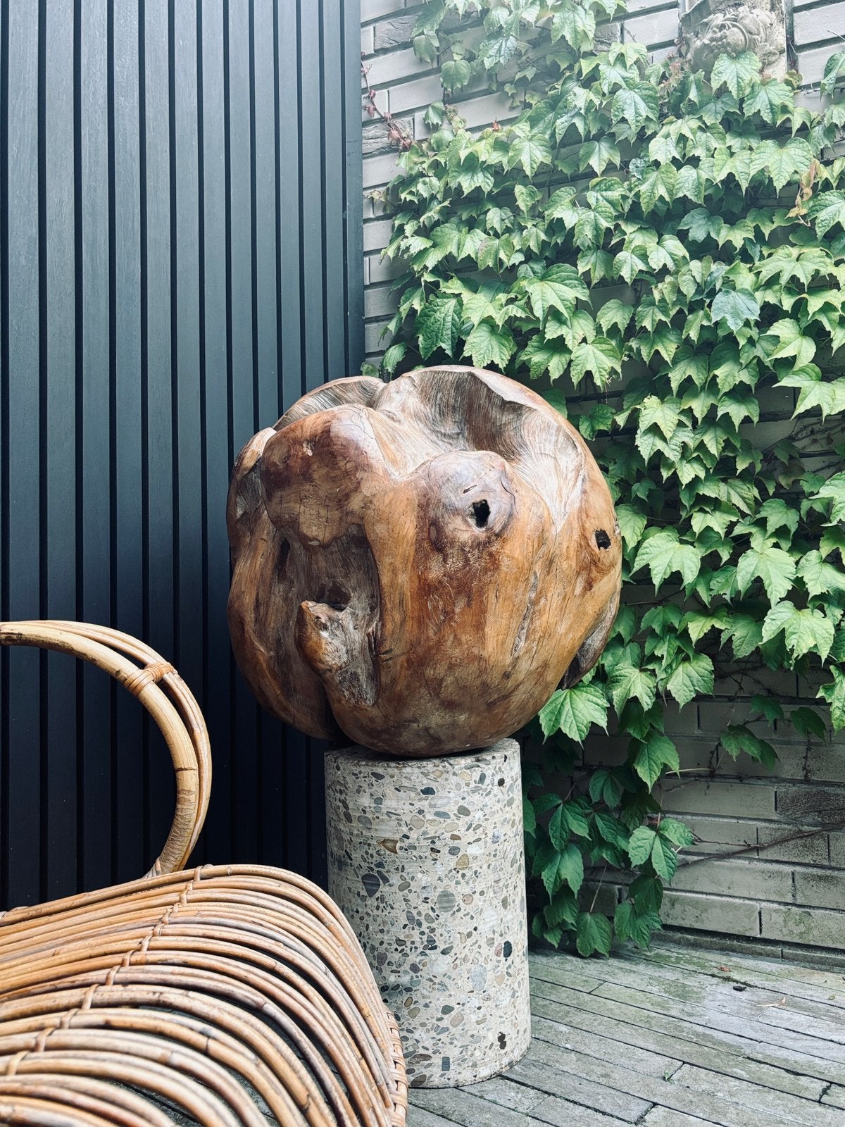 Grote decoratieve teak boomwortel bol 50cm diameter, Ophalen