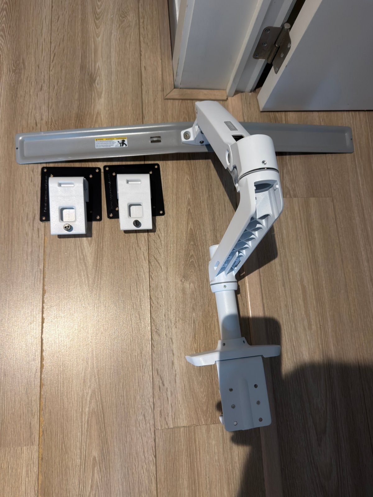 Ergotron LX Dual Direct monitorarm in witte uitvoering., Ophalen, Zo goed als nieuw