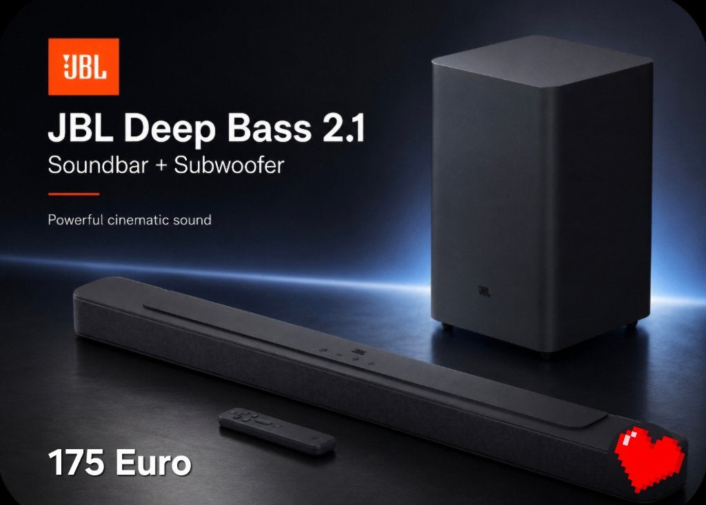 Barre de son et caisson de basses JBL Deep Bass 2.1, TV, Hi-fi & Vidéo, Barres de son, Enlèvement ou Envoi, Bluetooth, Comme neuf