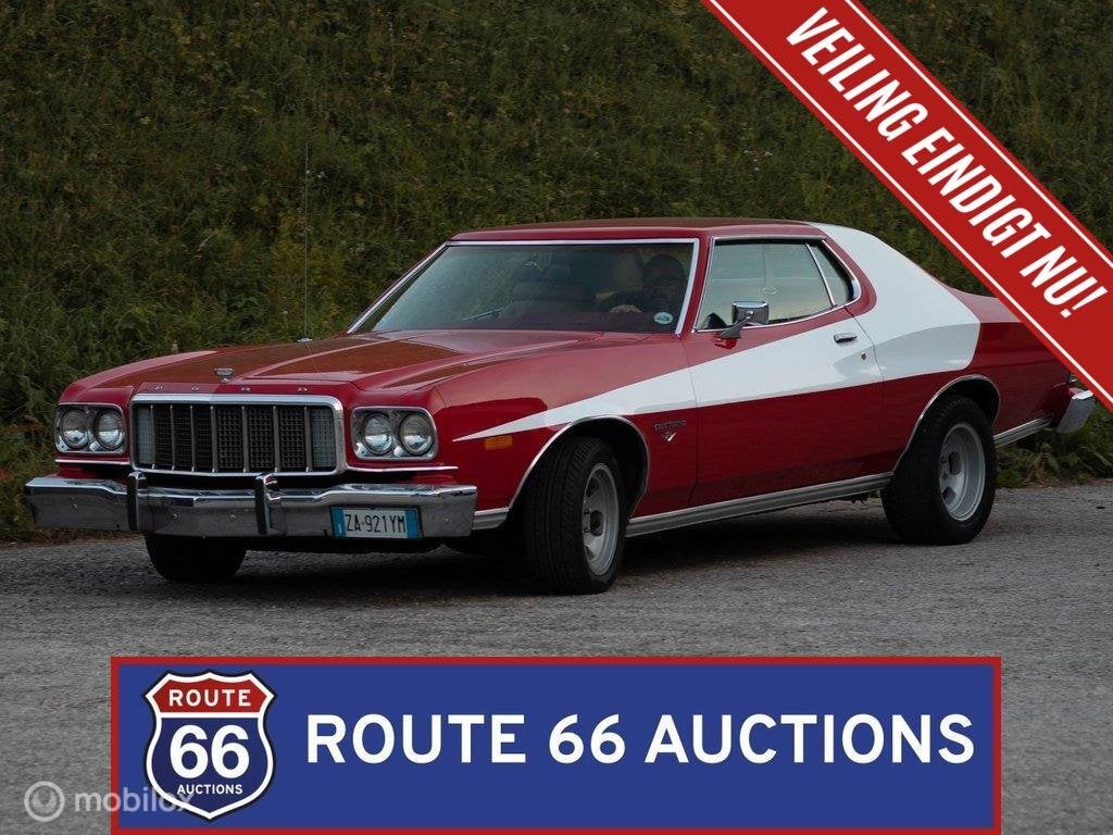 Ford Gran Torino | 1974 | Route 66 Auctions, Auto's, Zwart, Bedrijf, Handgeschakeld, Overige carrosserie