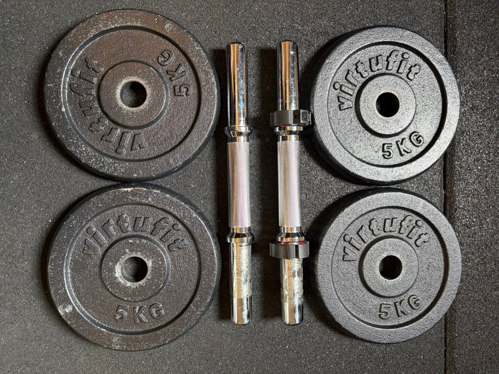 Verstelbare dumbbells 20 kg, Sports & Fitness, Enlèvement ou Envoi, Comme neuf, Plaques d'haltères