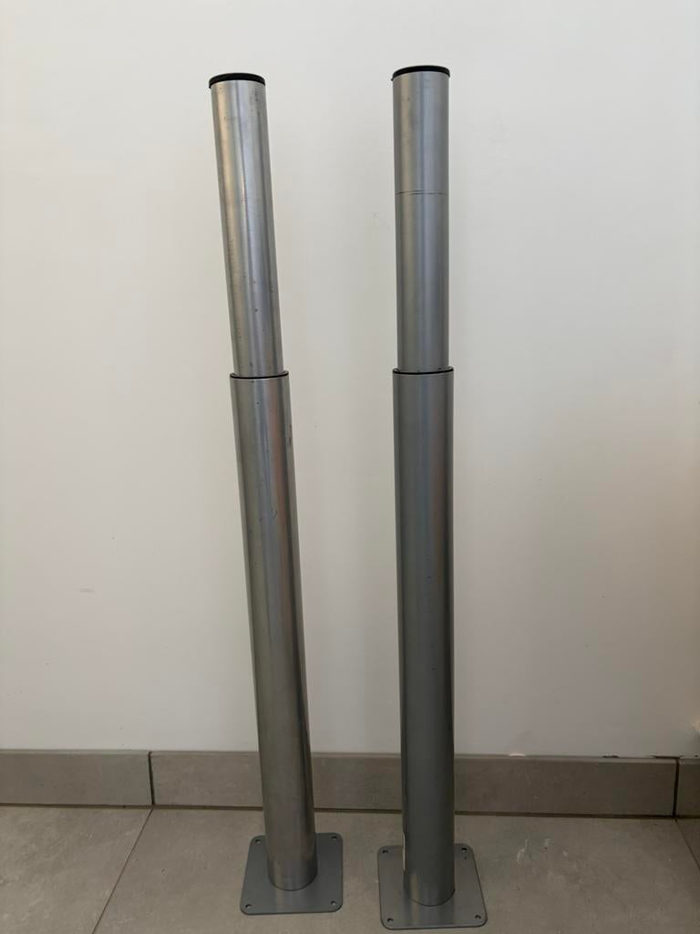Verstelbare poten grijs, Maison & Meubles, Pièces pour table, Pied de table, Rond, 50 à 100 cm, Enlèvement