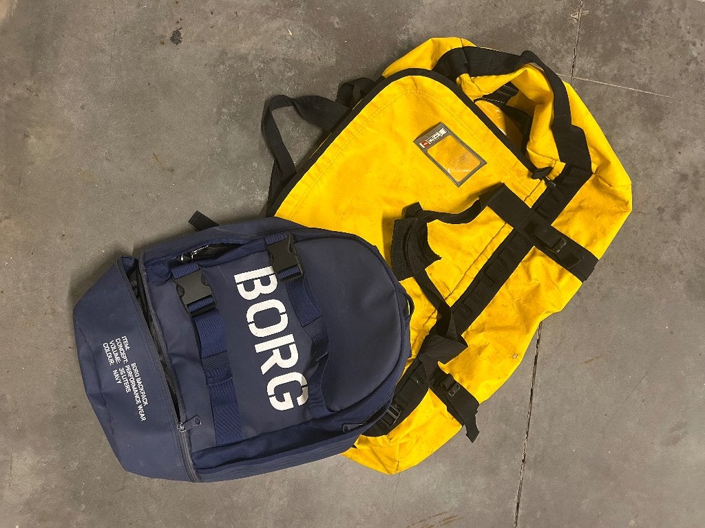 Sac de voyage North Face + sac à dos Borg, 30 cm ou plus, Jaune, 60 à 80 cm, 35 à 55 cm