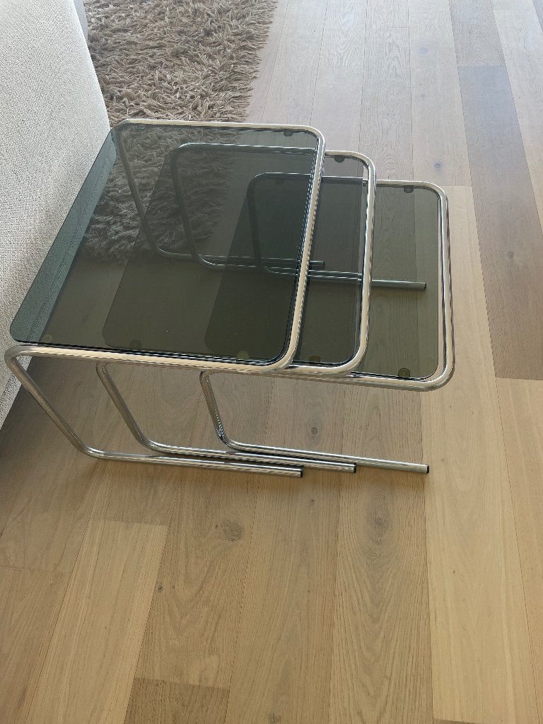 Tables d'appoint vintage, 55 à 75 cm, Vintage, Verre, Enlèvement