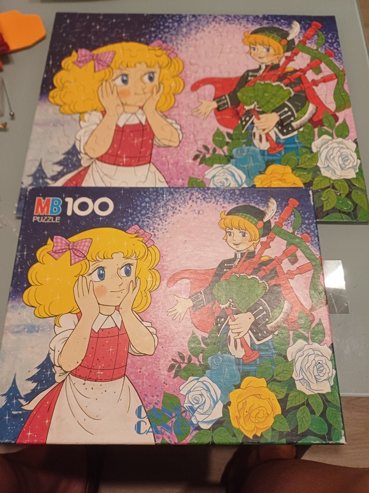 Puzzel retro Candy Candy(1978) MB 100 st, Kinderen en Baby's, Ophalen of Verzenden, Meer dan 50 stukjes, Gebruikt, 6 jaar of ouder