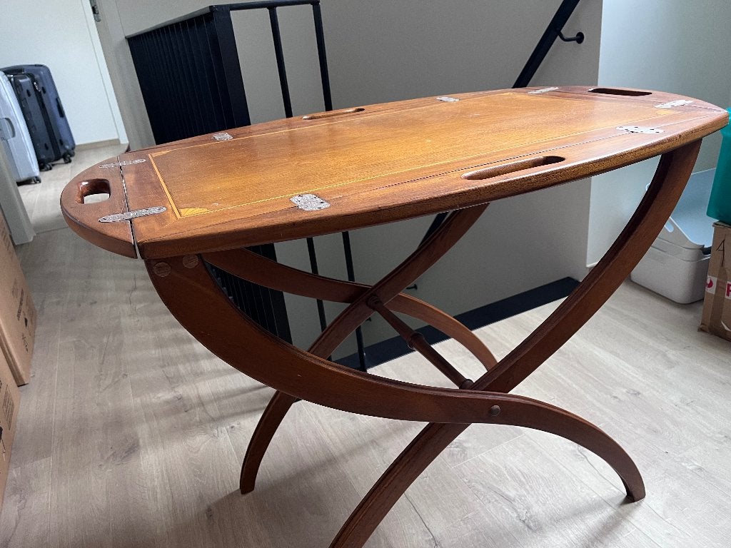 dienbladtafeltje, table plateau., Ophalen, Gebruikt, 55 tot 75 cm, Hout