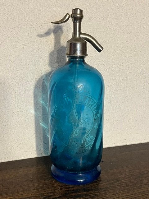 Bouteille d'eau de seltz bleue Fortune d'Arras, Tourcoing, Antiquités & Art, Enlèvement