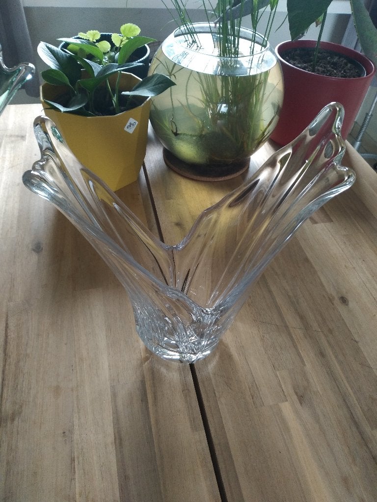 MURANO KUNSTVAAS - HELDER HANDGEBLAZEN GLAS - 2.7KG, Antiek en Kunst, Ophalen of Verzenden
