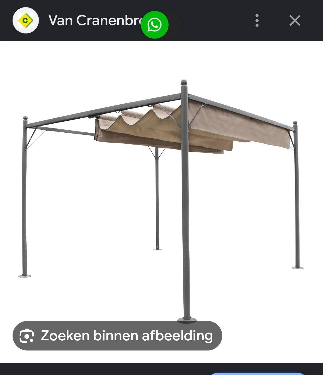 Pergola (van cranenbroek), Ophalen