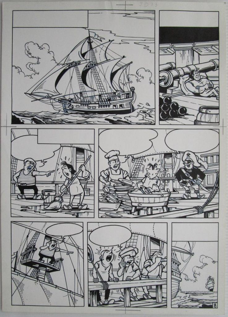 Originele tekening - Studio Vandersteen - Jerom -, Ophalen of Verzenden