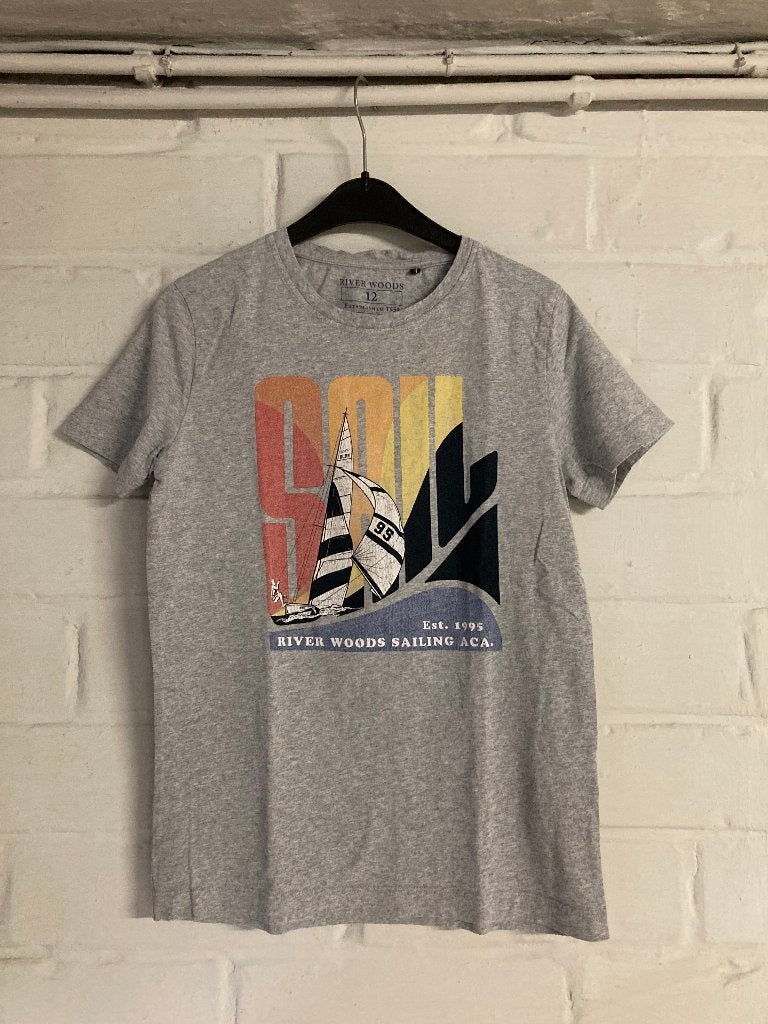 Grijs t-shirt, River Woods, maat 152, 2 jaar, Enfants & Bébés, Vêtements enfant | Taille 152, Garçon, River Woods, Enlèvement ou Envoi