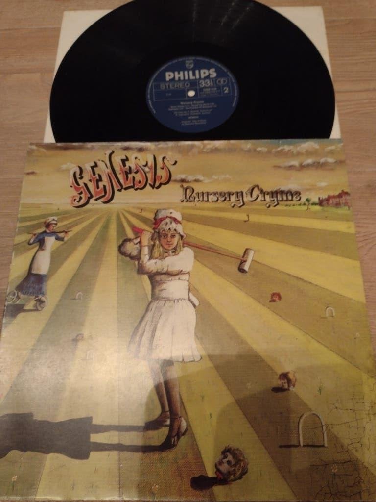 vinyle LP : GENESIS : NURSERY CRIME (1971), Enlèvement ou Envoi, Rock progressif, Comme neuf, Housse de protection extérieure