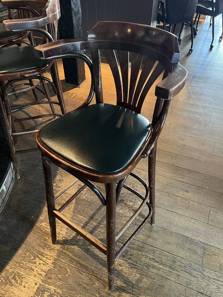 Houten barkrukken - 9 stuks, Zakelijke goederen, Horeca | Meubilair en Inrichting, Ophalen, Gebruikt, Barinrichting