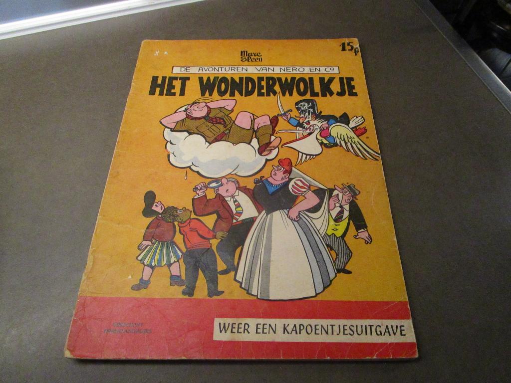 Nero - Het wonderwolkje - 1e druk - 1960, Gelezen, Marc Sleen, Eén stripboek, Ophalen of Verzenden