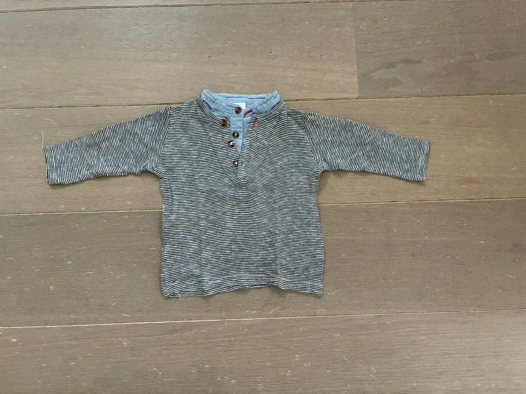 Gestreepte Longsleeve T-shirt van Zara (Maat 78/9-12 maand), Gebruikt, Ophalen of Verzenden, Zara, Jongetje