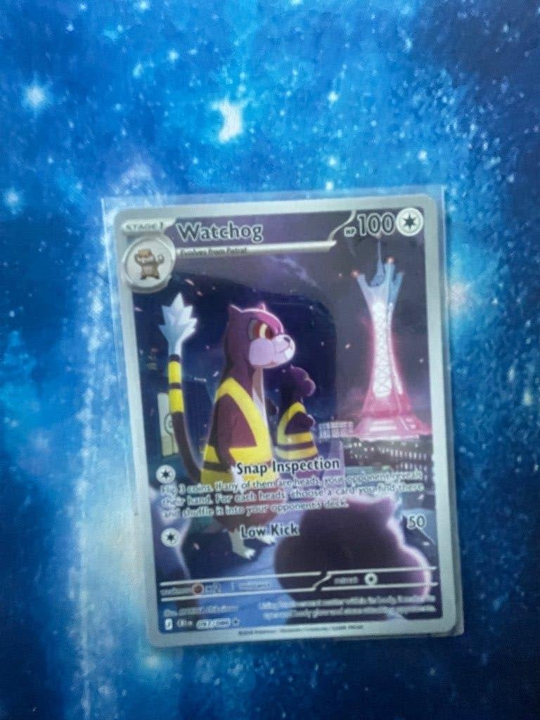 Watchog pokemon kaart, Ophalen, Zo goed als nieuw, Losse kaart, Foil