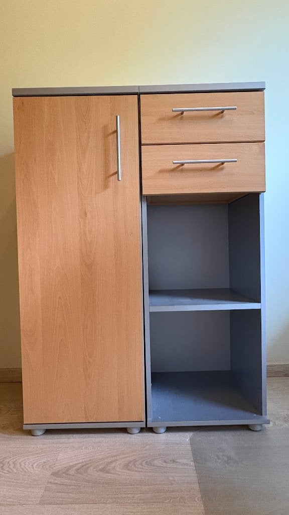 Plank met deur en twee laden, Huis en Inrichting, Kasten | Boekenkasten, Ophalen, Overige materialen, Gebruikt, Met lade(s)