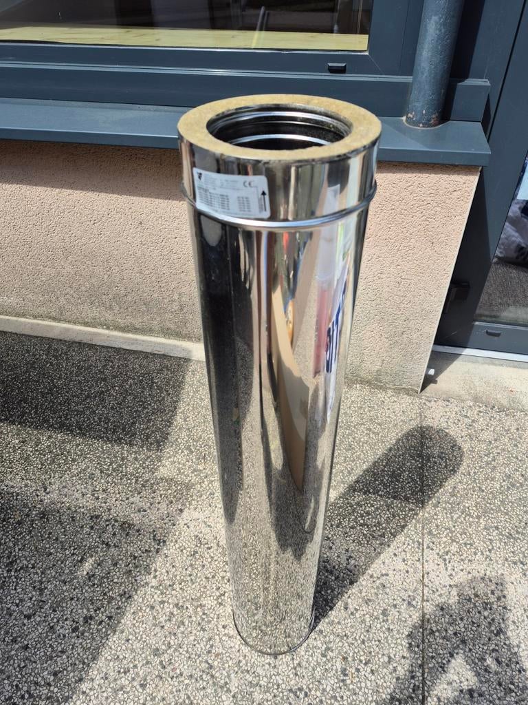 Dubbelwandig inox 120 mm, Doe-het-zelf en Bouw, Buizen en Afvoer, Ophalen, Inox