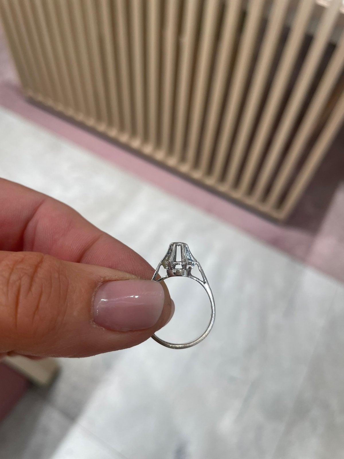 Ring 18 Kt briljant, Handtassen en Accessoires, Ringen, Verzenden, Wit, Met edelsteen, Dame