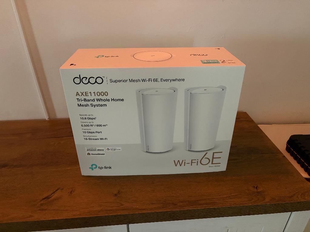 TP-Link Deco XE200 - Mesh WiFi - Tri-band - Wifi 6E, Computers en Software, WiFi-versterkers, Ophalen of Verzenden, Gebruikt, TP-Link