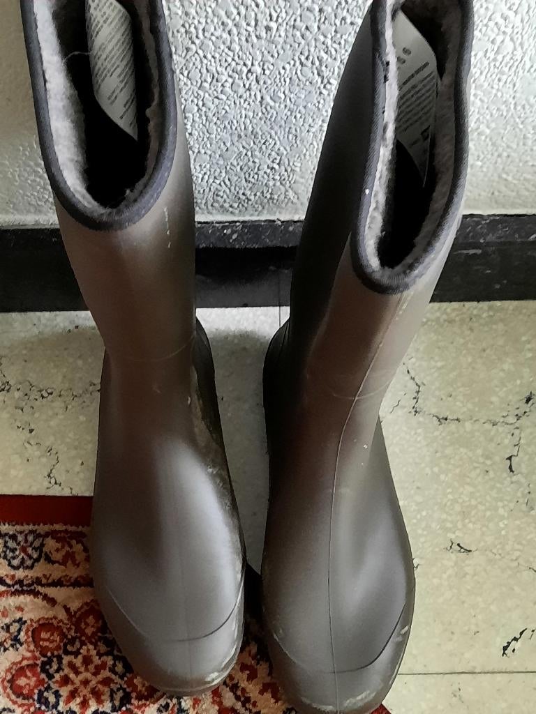 bottes rembourrées en caoutchouc pour hommes taille 41/42, Jardin & Terrasse, Vêtements de travail, Bottes, Comme neuf, Enlèvement