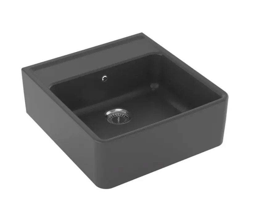 Évier en céramique Villeroy&Boch couleur Graphite 60x63cm, Neuf, Gris, 50 à 100 cm, 50 à 75 cm