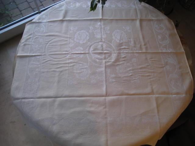Tafelkleed rechthoekig, damast weeftechniek, licht, 90x83cm, Ophalen