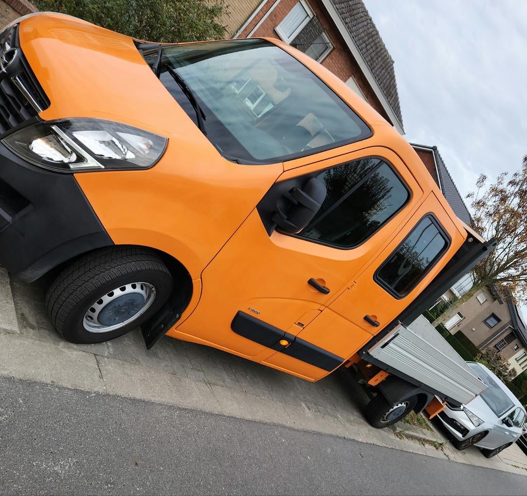 Opel Movano dubbele cabine | open laadbak | 70.437 km | 7 pl, Auto's, Opel, Movano, Diesel, Particulier, Te koop
