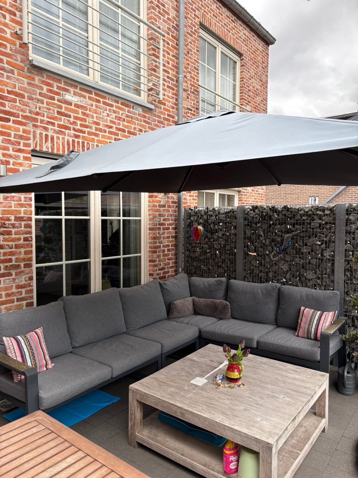 Parapluie flottant inclinable Acaza 3x3, Jardin & Terrasse, Enlèvement, Comme neuf