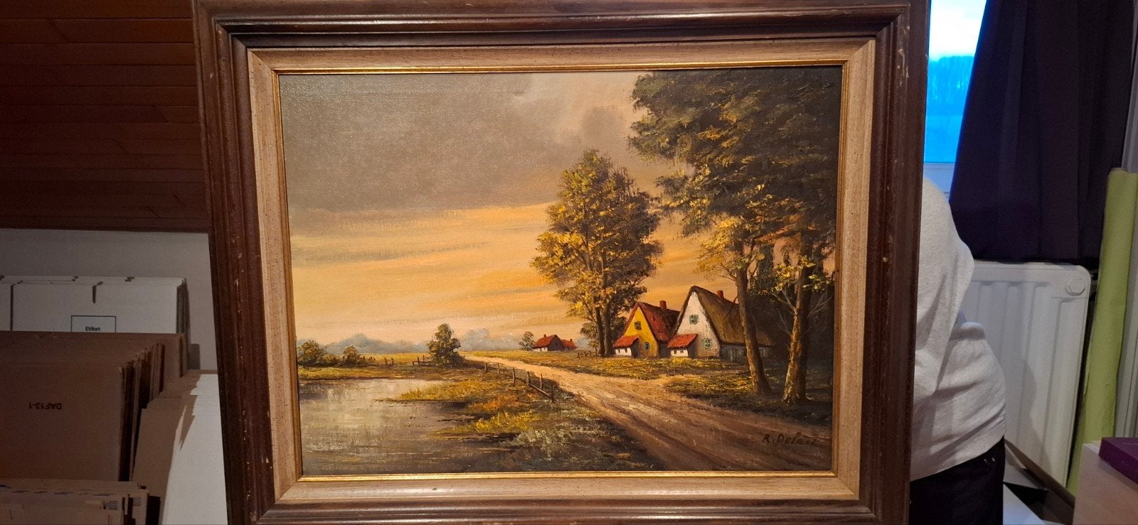 Schilderij Robert Deleu met certificaat, Ophalen