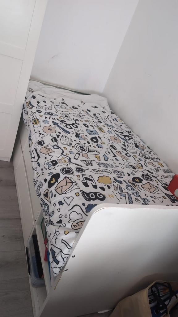 Lit ikea, Maison & Meubles, Enlèvement, Blanc