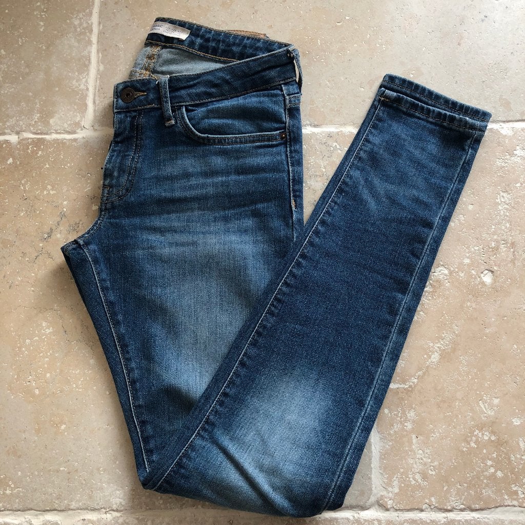 Basic spijkerbroek van Zara, Ophalen, Zo goed als nieuw, Blauw