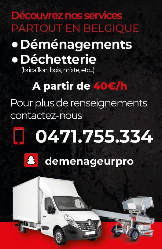 Demenagement Camionnette 20m³ demenageur lift ☎️0471755334☎️, Services & Professionnels