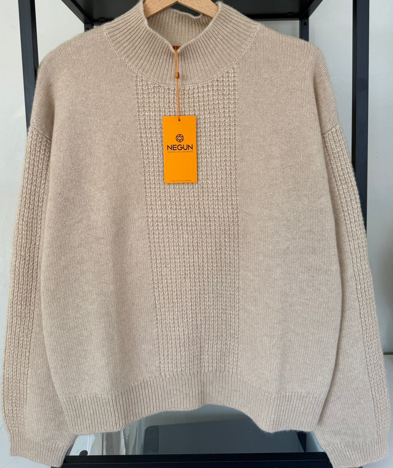 Pull 100 % cachemire, Enlèvement ou Envoi, Neuf, Taille 38/40 (M), Beige