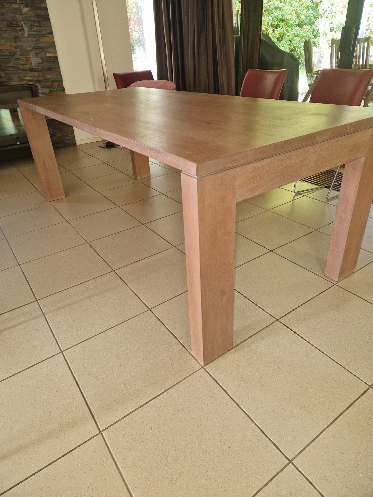 eetkamertafel Eiken., Ophalen, Gebruikt, 100 tot 150 cm, Eikenhout