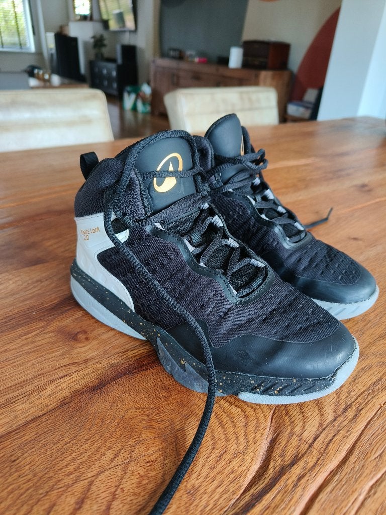 Hoge basketbalschoenen voor kinderen maat 35/36, Sport en Fitness, Basketbal, Ophalen, Gebruikt, Schoenen