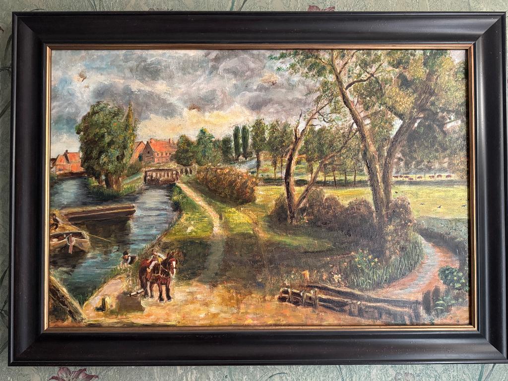 Olieverf Schilderij van G Vervisch, Antiek en Kunst, Ophalen