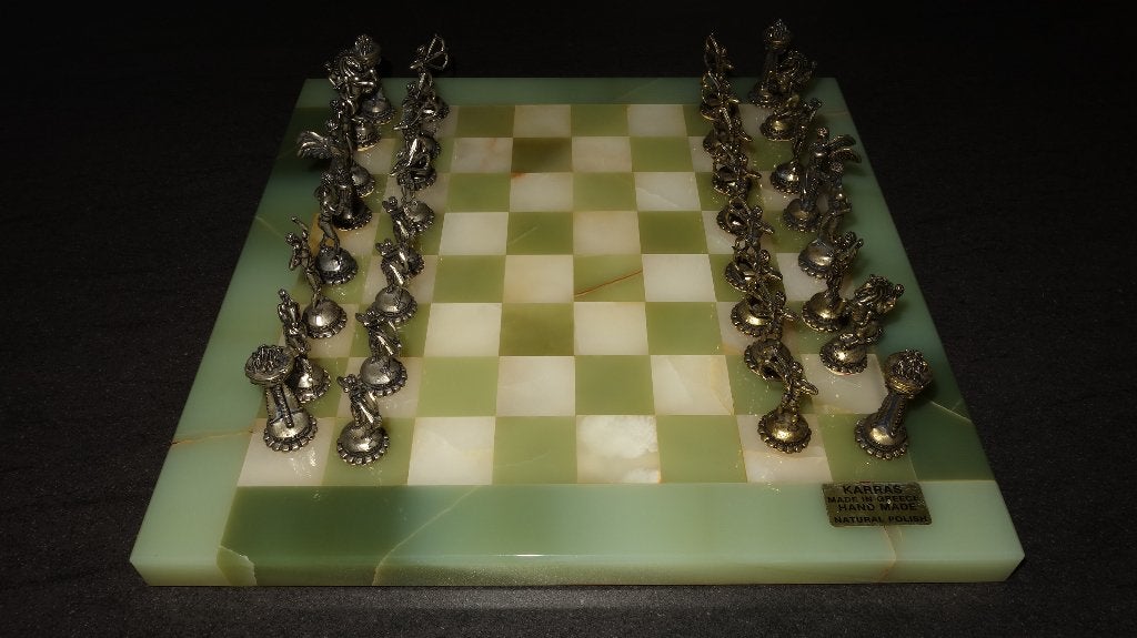 Schaakspel in marmer, Antiek en Kunst, Ophalen of Verzenden