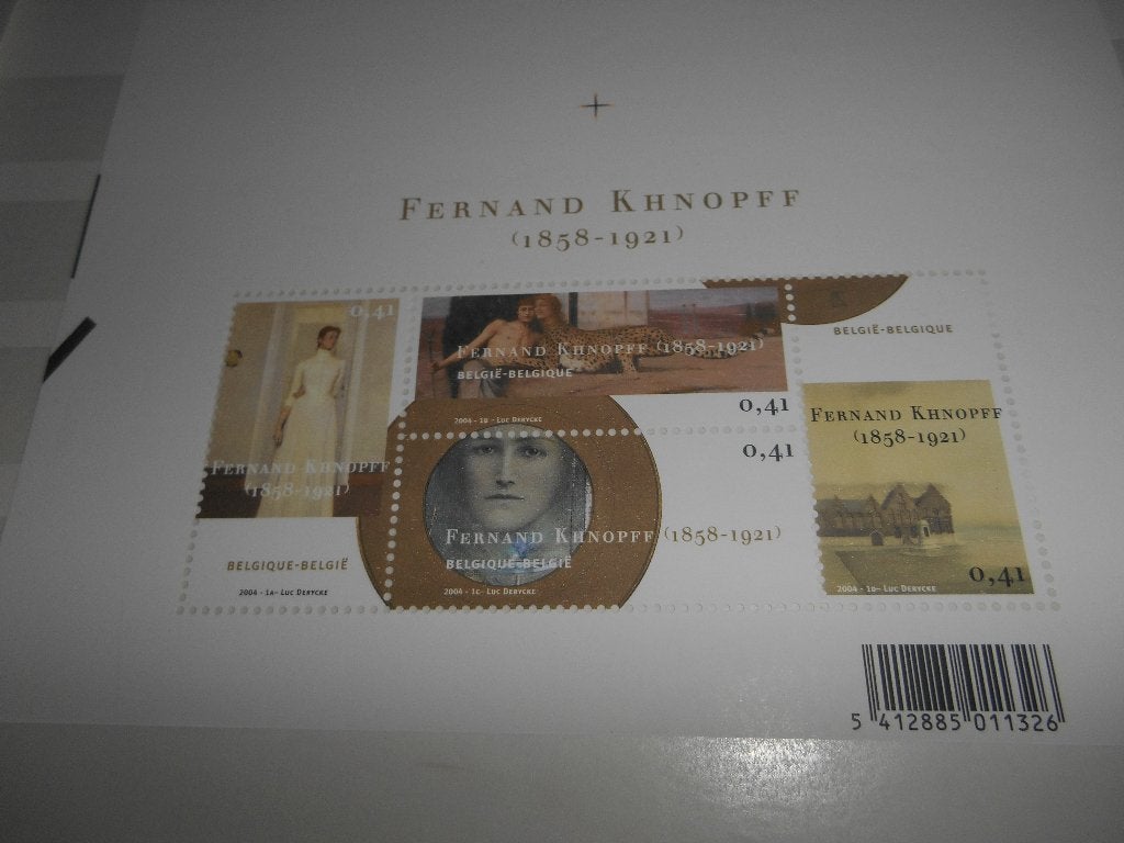 Lot de 2 feuillet Timbre Belge Fernand Khnopff+ Henry van, Timbres & Monnaies, Timbres | Europe | Belgique, Enlèvement ou Envoi