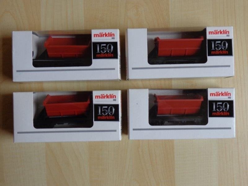 Marklin ho DB 4413 Lot de 4 Wagons avec benne basculante., Enlèvement ou Envoi, Neuf, Märklin