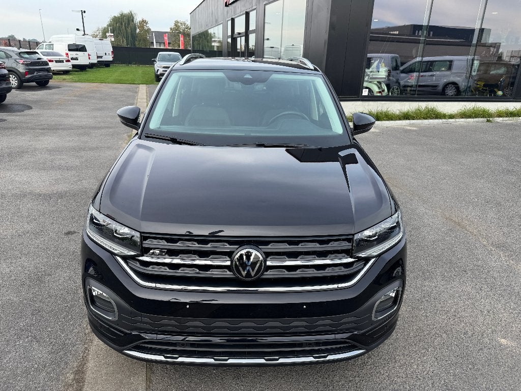 Volkswagen T Cross 1.0 automaat R Line carplay camera, Autos, Euro 6, Entreprise, Entretenue par le concessionnaire, Noir