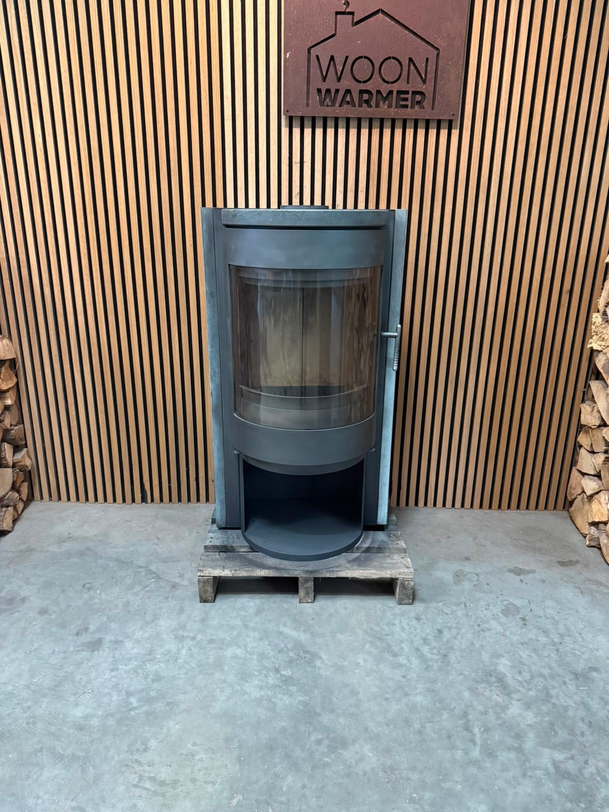 26069 Houtkachel 6kw, Huis en Inrichting, Kachels, Gebruikt, Vrijstaand, Houtkachel, Hout, Ophalen