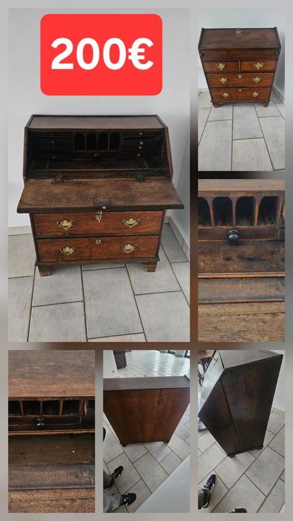 Antieke secretaire Georgian stijl, Ophalen