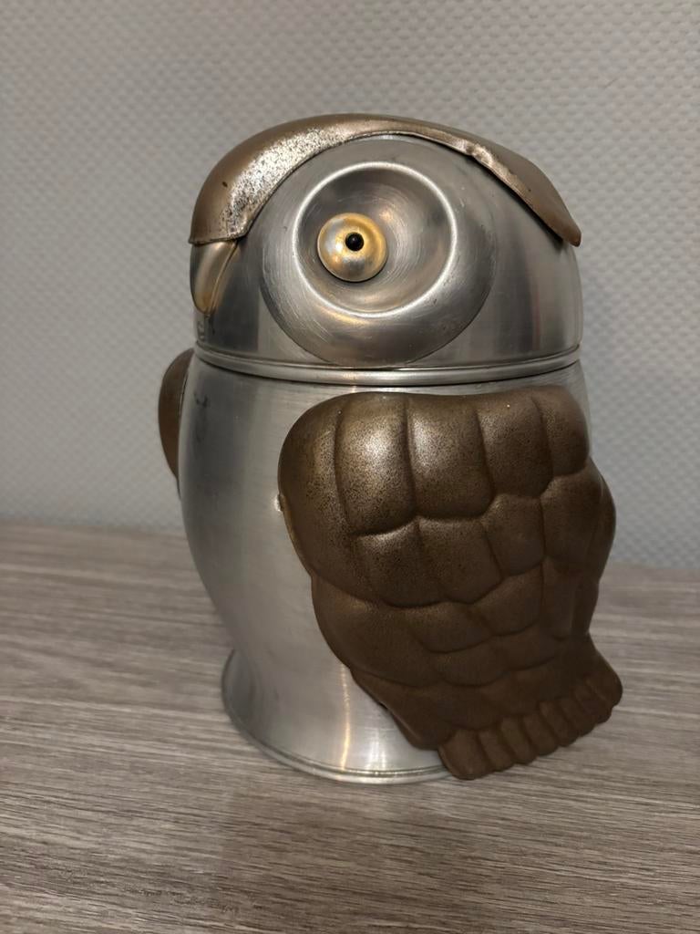 Seau à glace, champagne ou vin - Hibou - vintage 1960/70, Collections, Verres & Petits Verres, Enlèvement ou Envoi, Utilisé