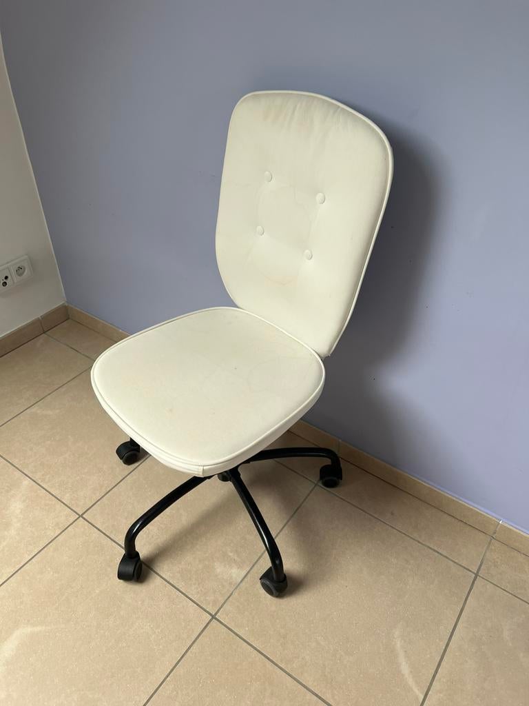 Chaise  de bureau blanche, Enlèvement, Comme neuf, Chaise de bureau