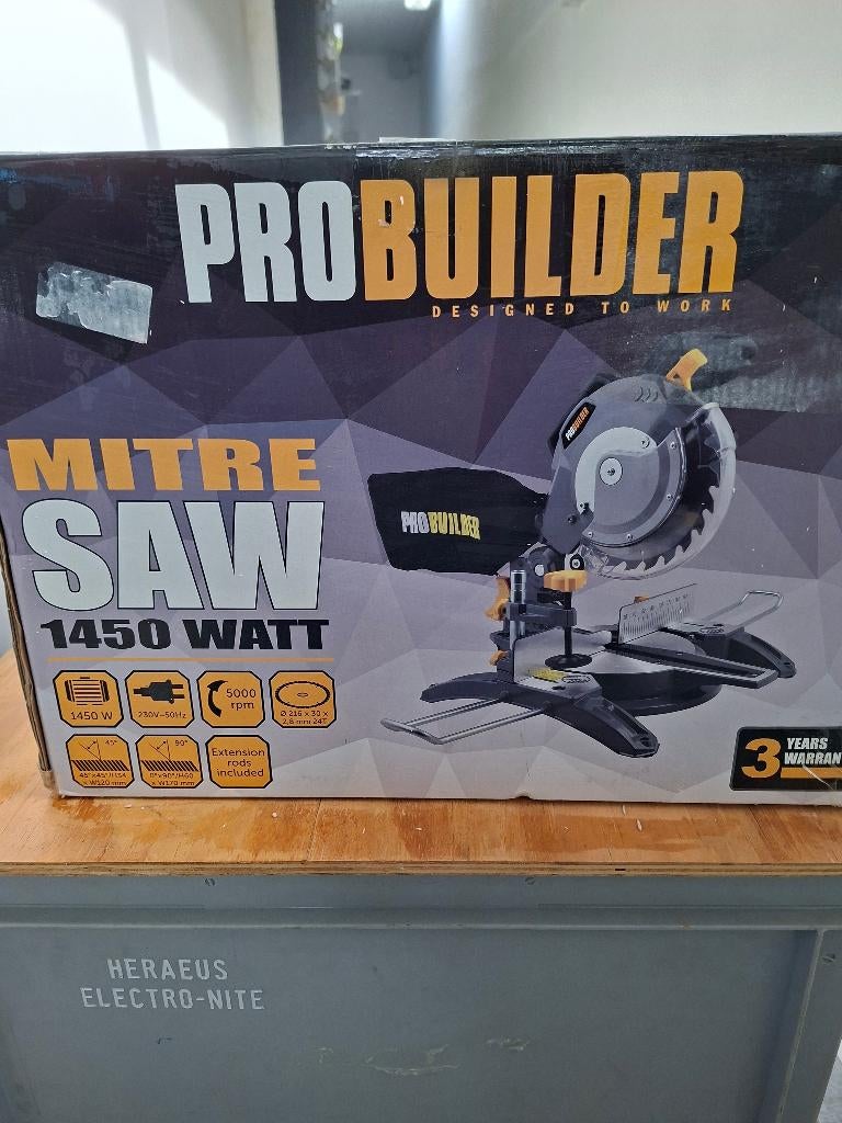 verstek zaag, Doe-het-zelf en Bouw, Gereedschap | Zaagmachines, Ophalen, Overig, Zo goed als nieuw, Afkortzaag